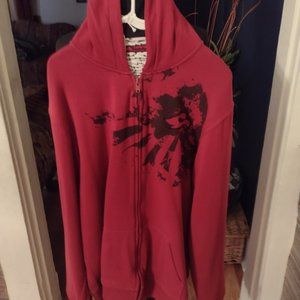 Red Jacket with hoodie